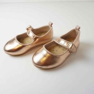 Cat & Jack Toddler Anastasia Party Ballet Flats Pink Rose Gold Girls Size 5‎